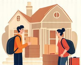 Image representing a family or individual moving